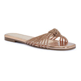 ROBIN3 DIAMANTE KNOTTED FLAT SANDAL