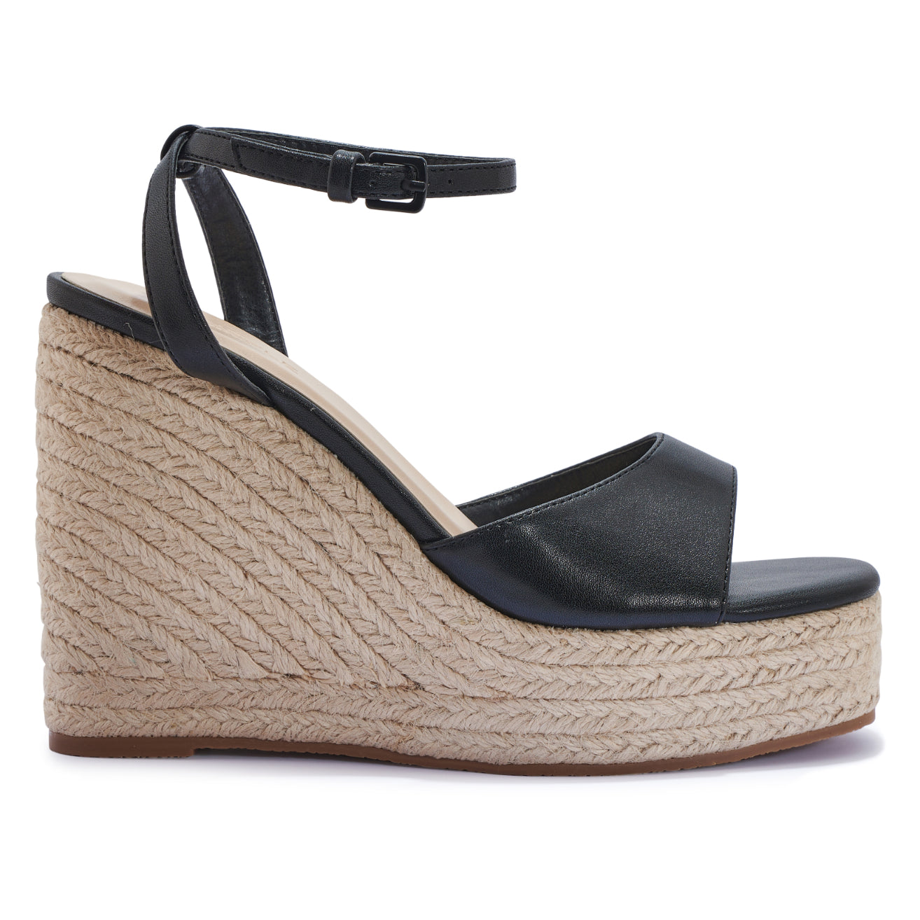 GARDENIA1 SQUARE TOE JUTE WEDGE SANDAL
