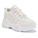 200418 CHUNKY PANEL DETAIL LACE UP TRAINER