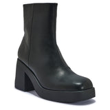 AUDI3 - CLASSIC BLOCK HEEL ANKLE BOOT WIDE FIT