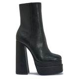 GOWN50 EXTREME PLATFORM DOUBLE SOLE BLOCK HEEL ANKLE BOOT