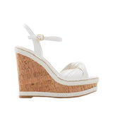 H1760100 CORK WEDGE DETAIL KNOTTED SANDAL