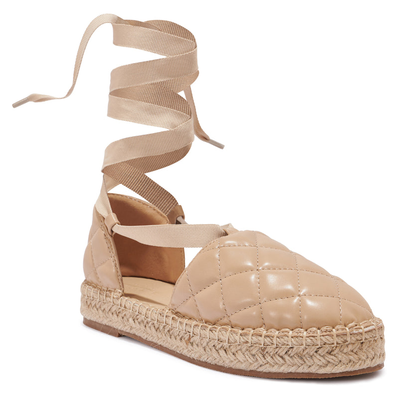MASH73 – QUILTED PUT TIE UP RIBBON ESPADRILLE