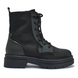 PERTH25 - CHUNKY MILITARY MESH LACE UP BOOT