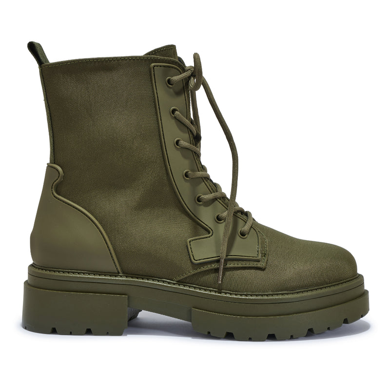 PERTH25 - CHUNKY MILITARY MESH LACE UP BOOT