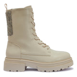 PERTH52 CHUNKY LACE UP BOOTS WITH DIAMONTE DETAIL